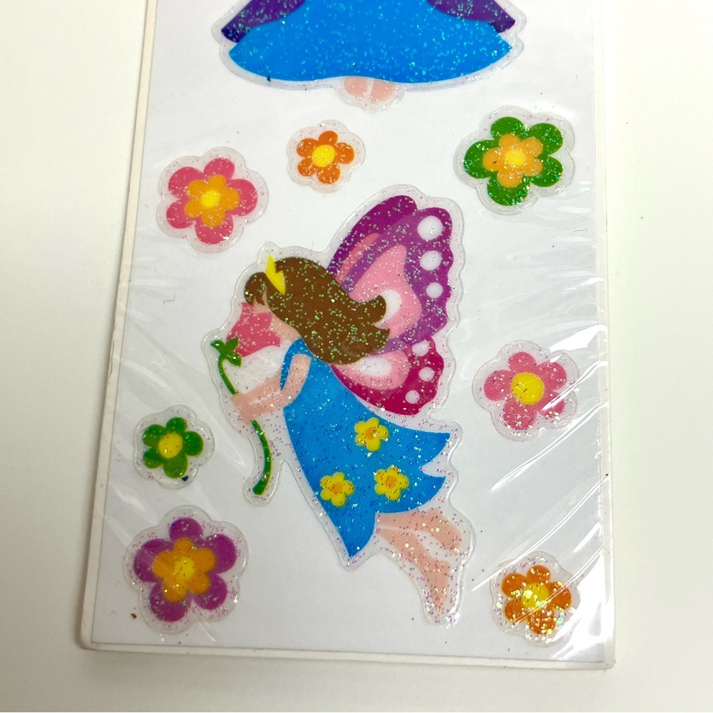 Vintage Sandylion Sticker Shimmers Fairies & Pismatic Figure Ice Skating SEALED - Picture 8 of 11